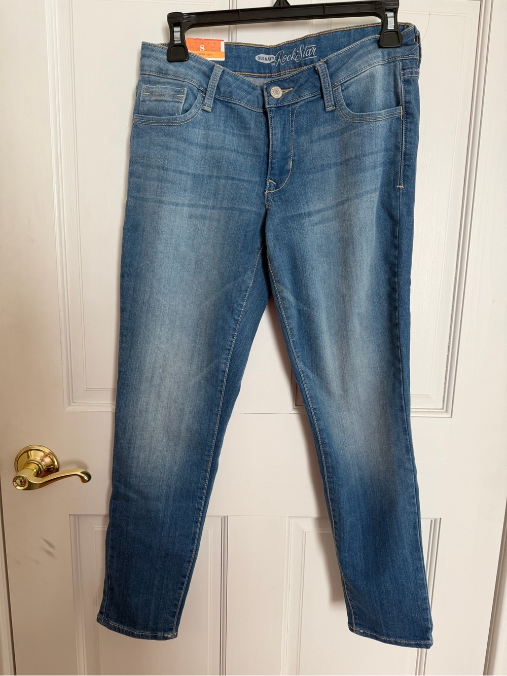 NWT Womens OLD NAVY The Rock Star Cropped Jeans Size 8 Bluestone 2013